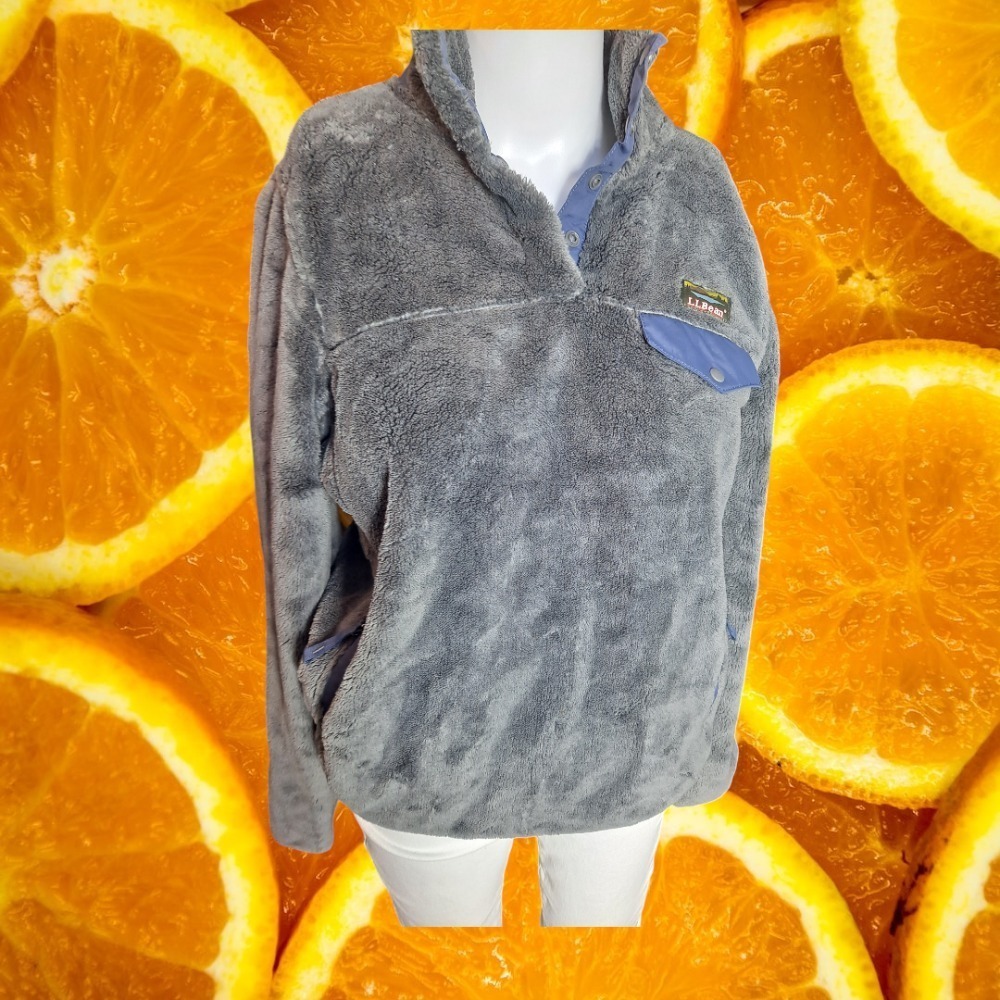 L.L.Bean Fleece‎ Jacket Snap Pullover Soft Cozy Outdoors Small Petite